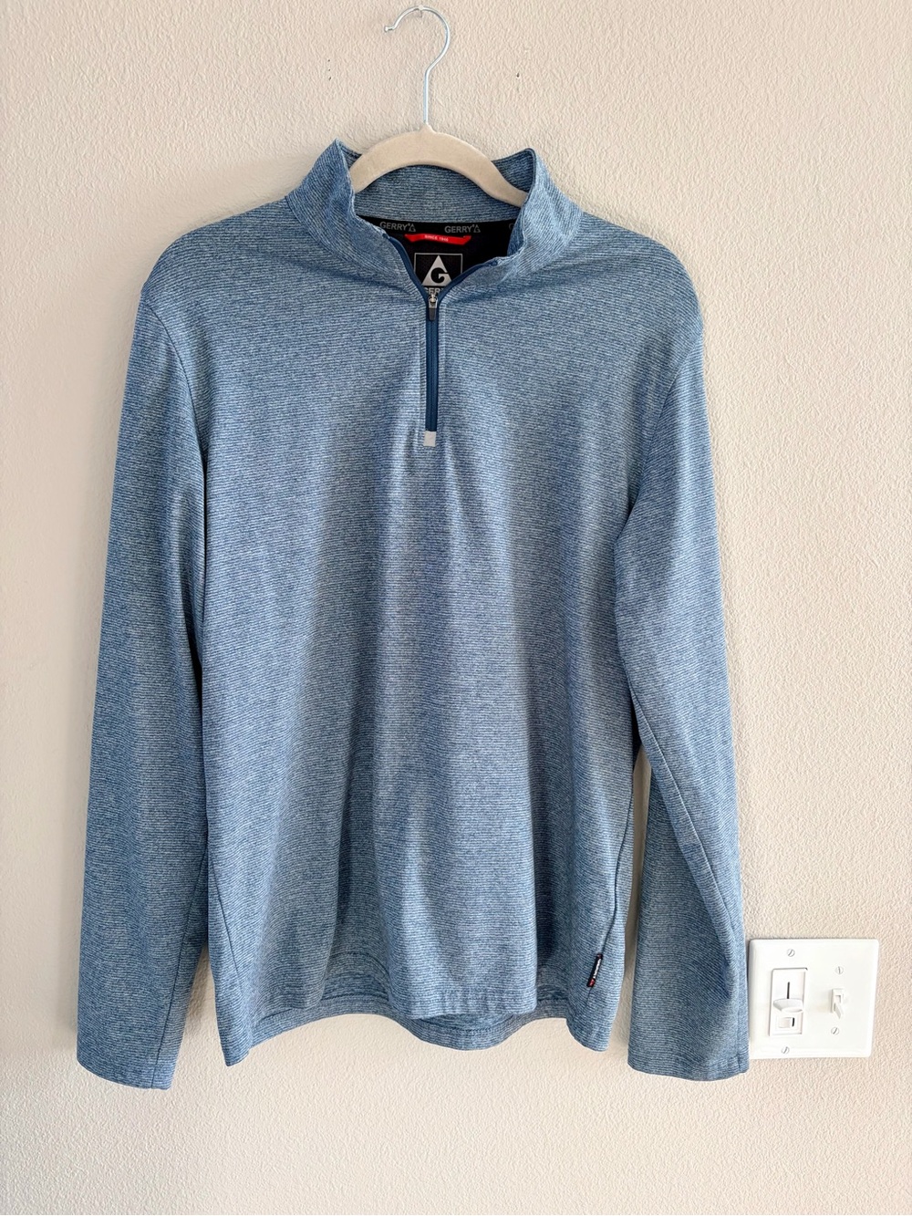 Gerry Men’s Performance Quarter-Zip in Light Blue Heather